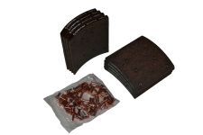 Накладка торм. зад. FAW 2008 CREATEK к-т на мост 8шт с заклепками